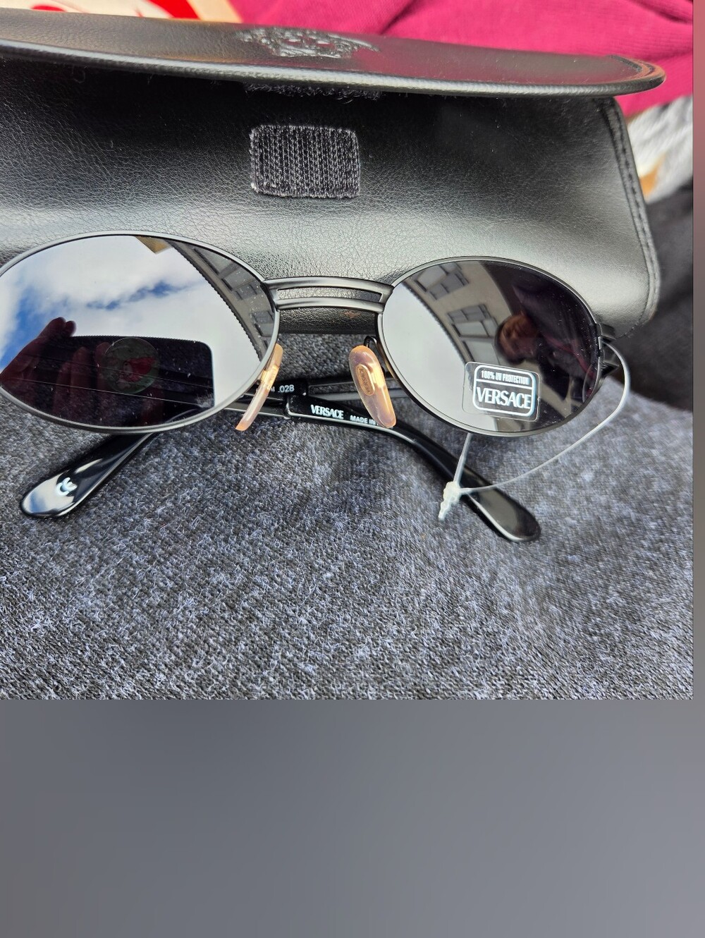 Vintage Gianni Versace Black Medusa Sunglasses Mod.s41 Col.028 NOS